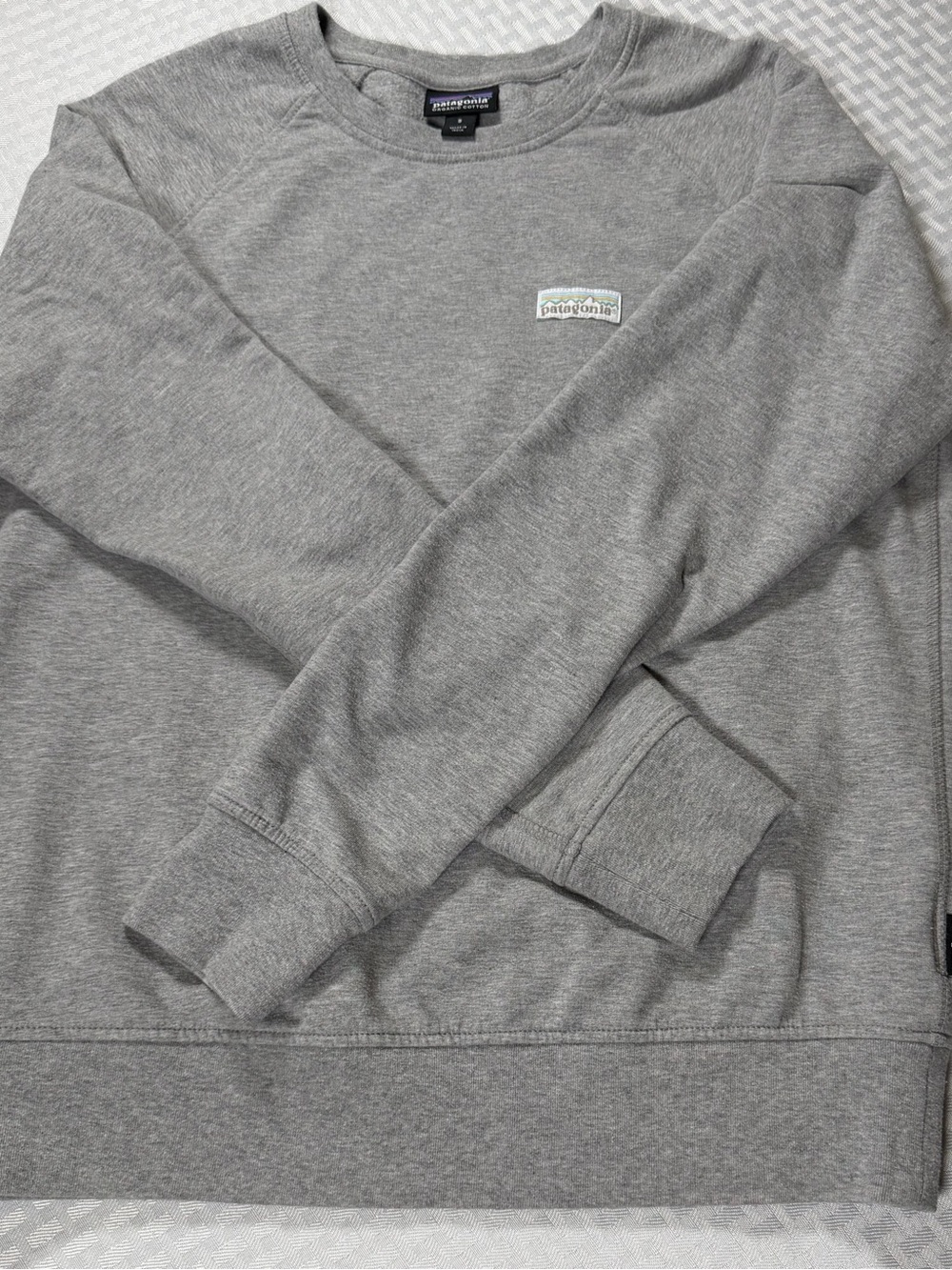 Patagonia Organic Cotton Gray Crewneck Sweatshirt Womens Small Pullover